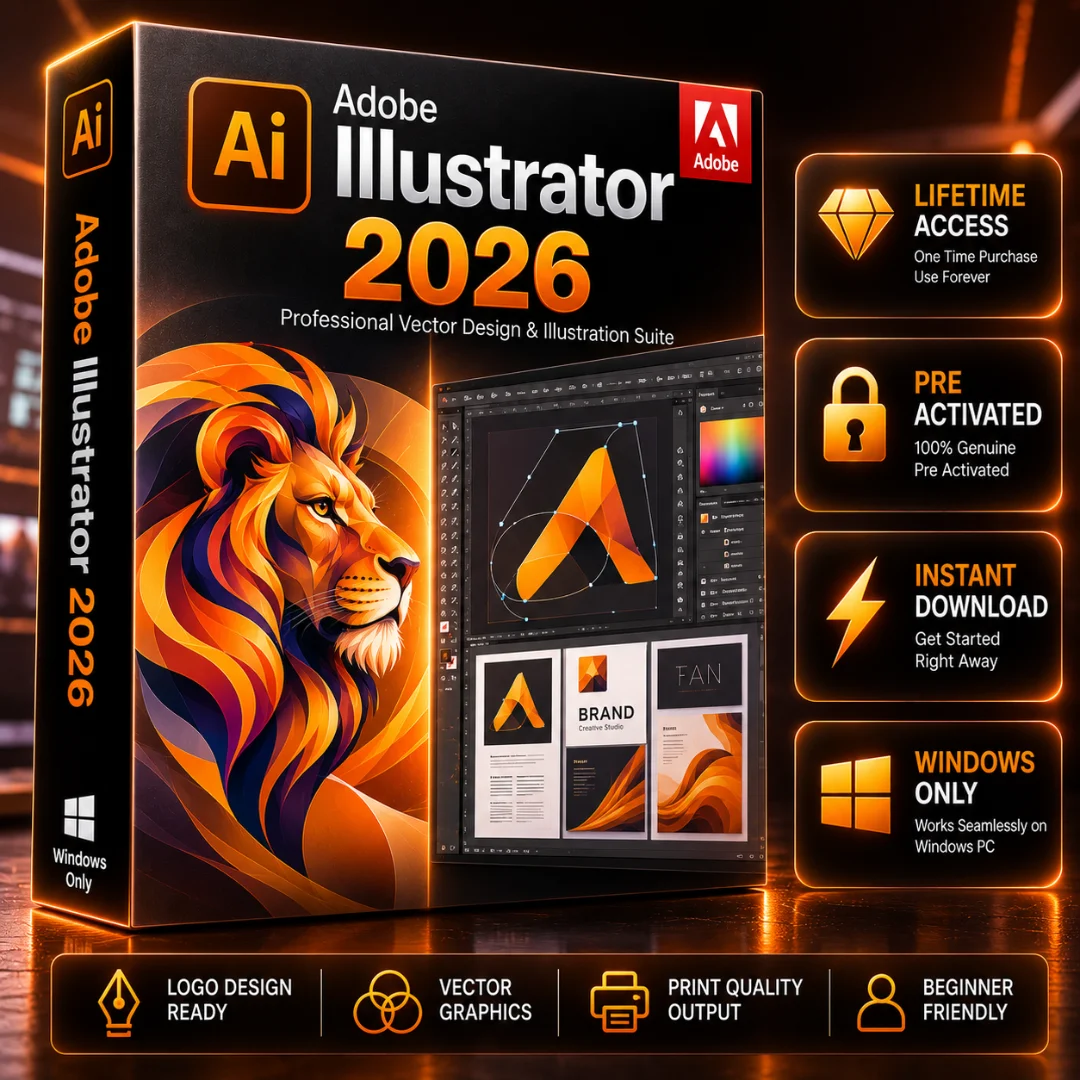 Adobe Illustrator for Windows 2026 – Lifetime Activation