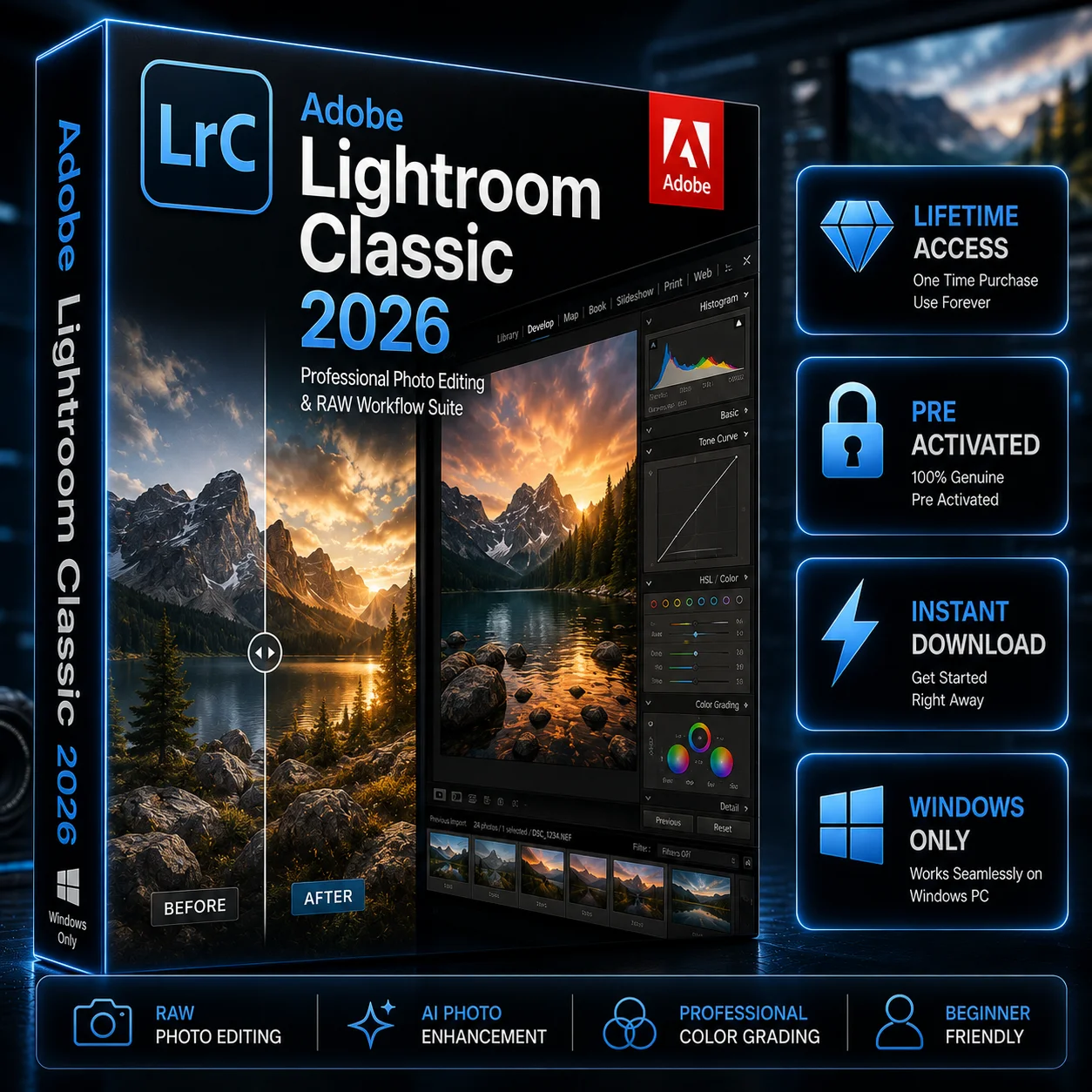 Adobe Lightroom Classic for PC 2026 – Lifetime Activation